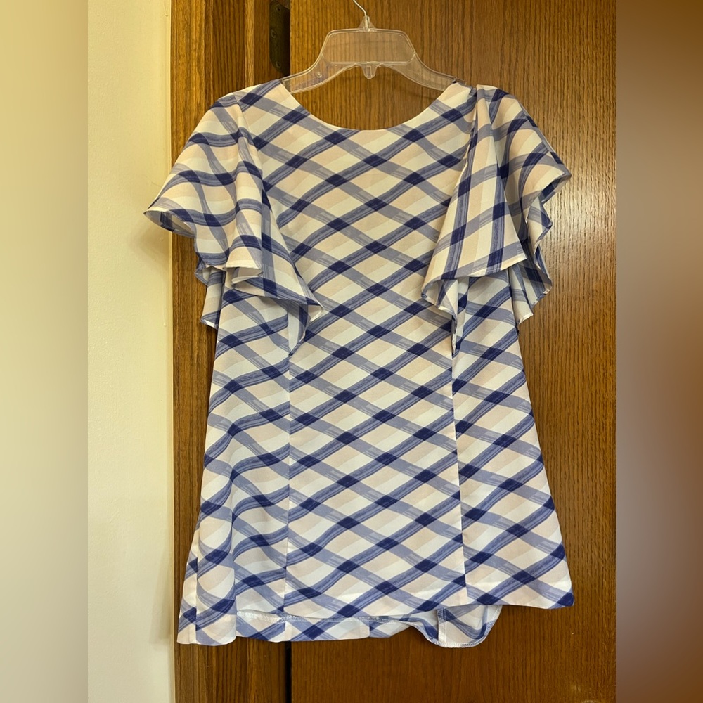 Banana Republic checker blouse